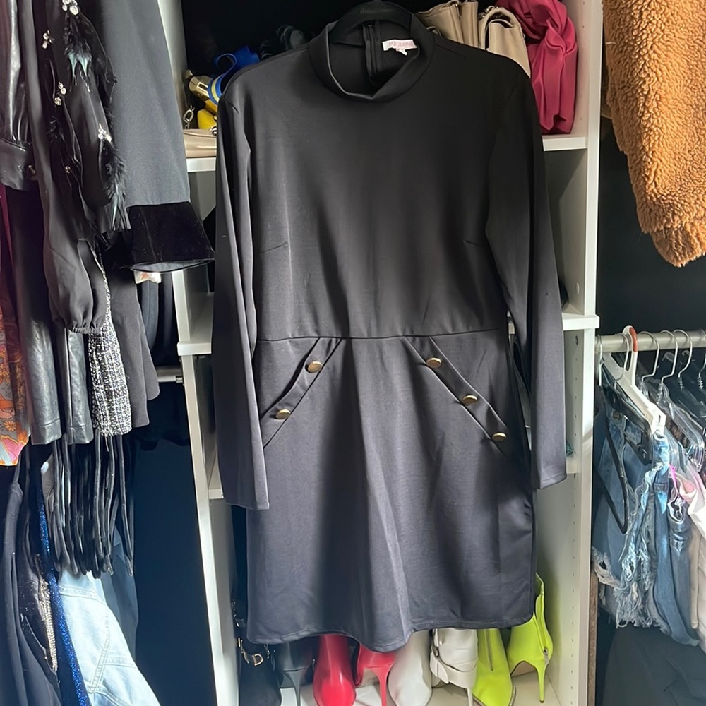 May & June Black Dress